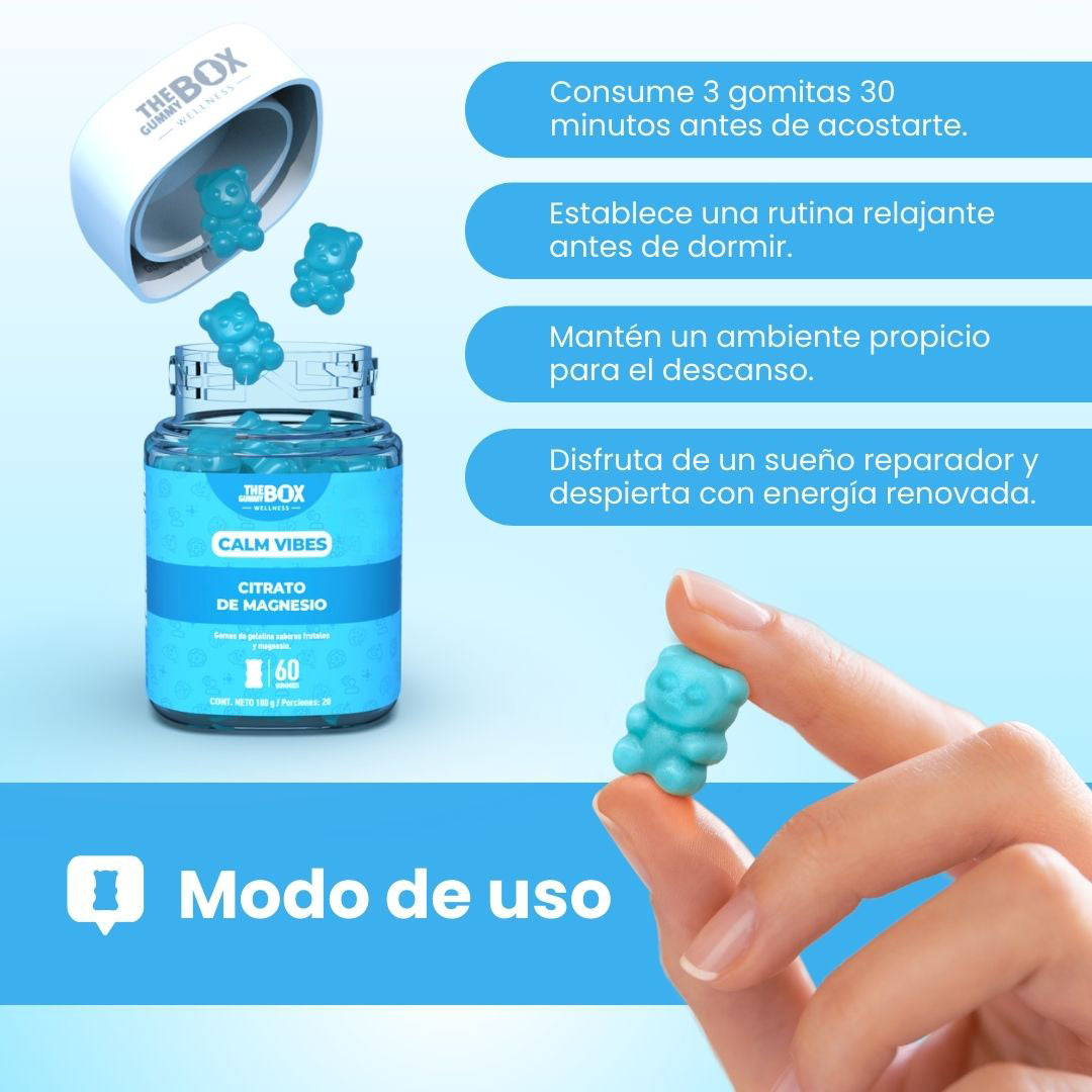Magnesio, manzanilla y pasiflora en gomitas 😴