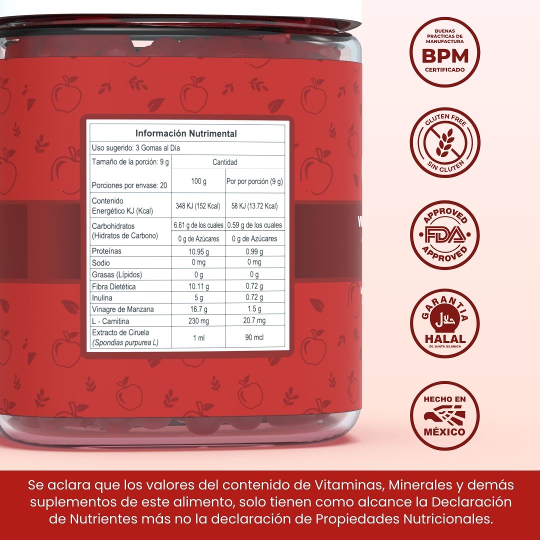 Vinagre de manzana en gomitas 🍎